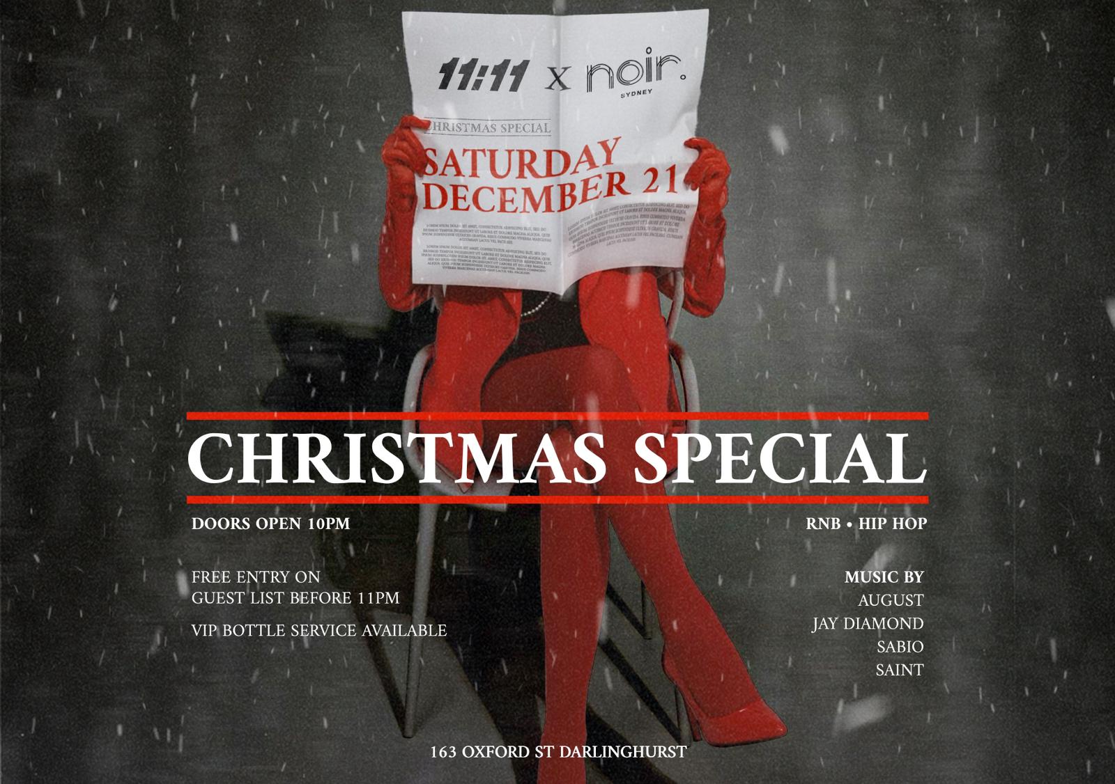 SAT 21ST DEC – CHRISTMAS SPECIAL